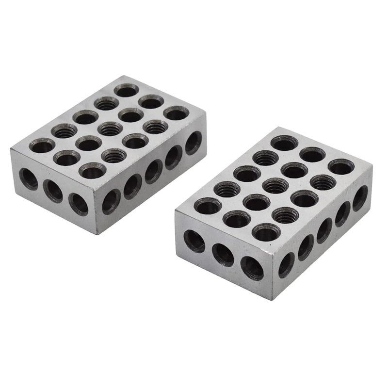 marddpair Parallel Block Set 1 x 2 x 3 Blocks 23 Holes 0.0003 Inch Machinist Fit for Milling Machine - Image 2